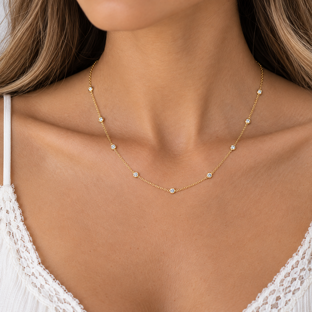DIAMOND STATION NECKLACE