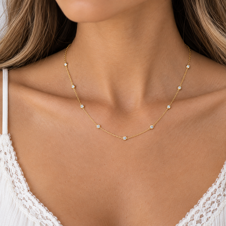 DIAMOND STATION NECKLACE