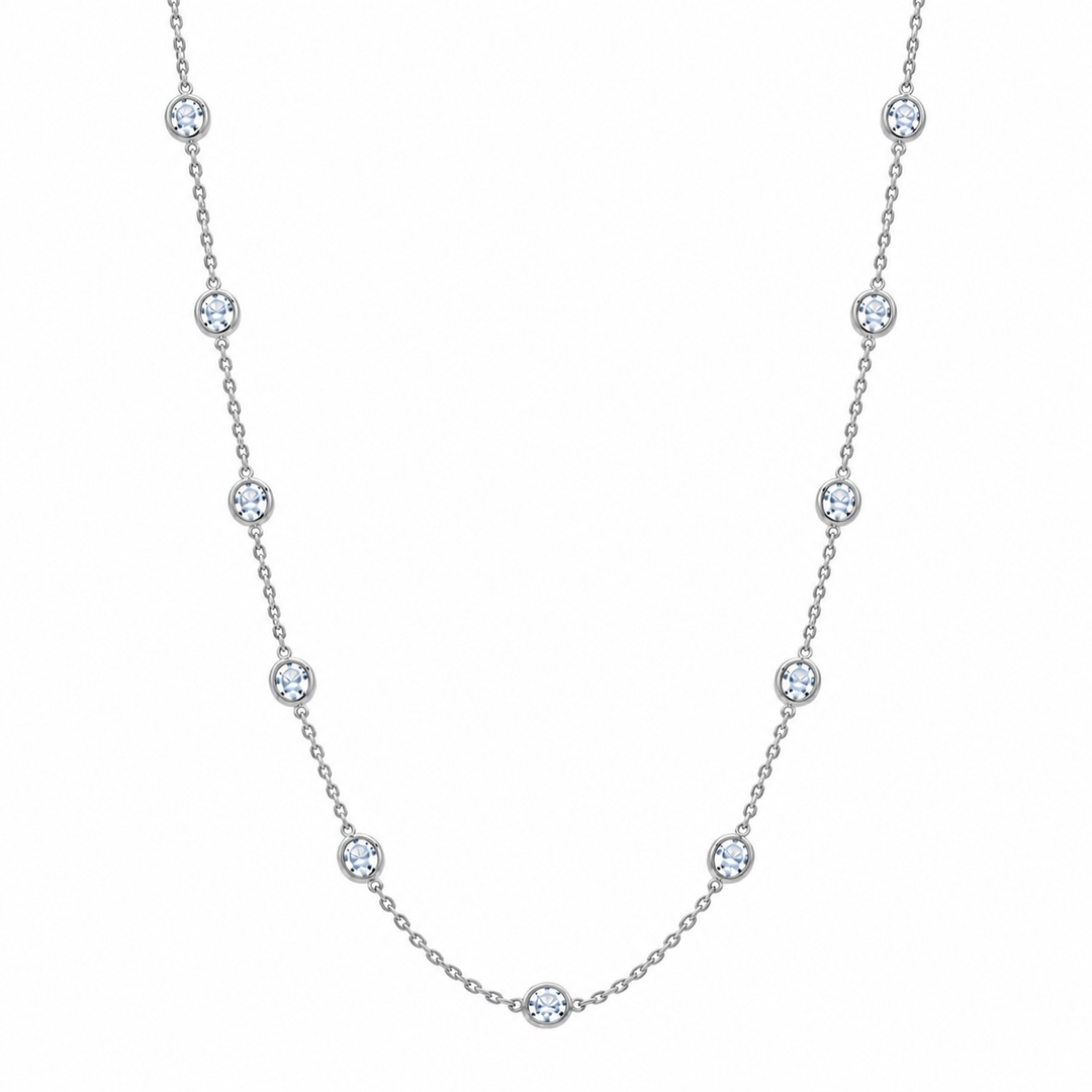 LONG DIAMOND STATION NECKLACE
