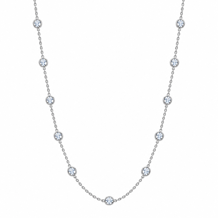 LONG DIAMOND STATION NECKLACE