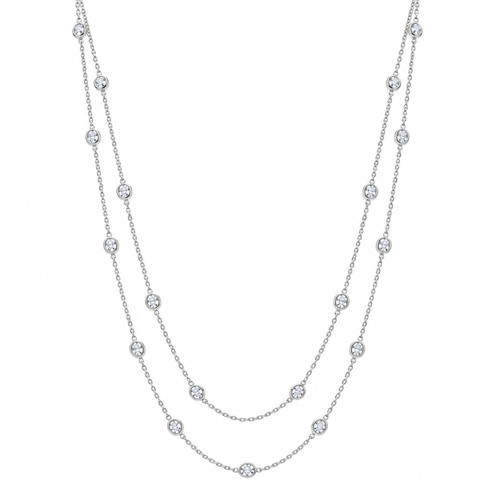 LONG DIAMOND STATION NECKLACE