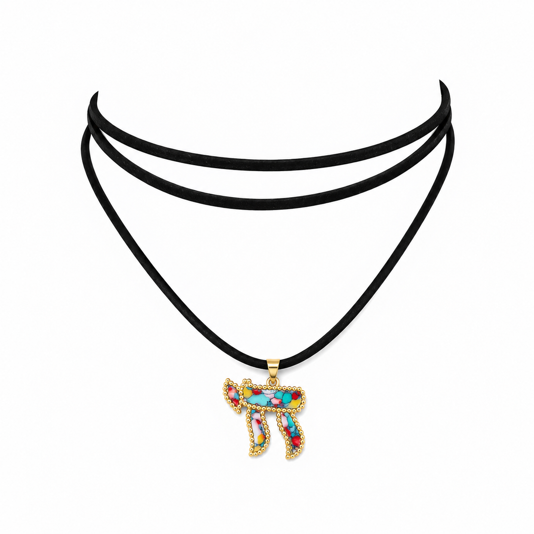 BEADED CHAI CORD CHOKER