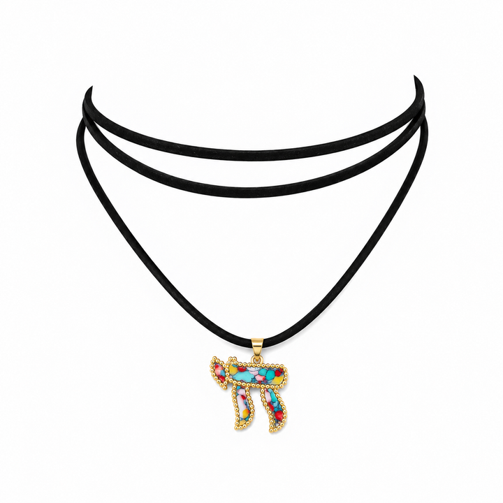 BEADED CHAI CORD CHOKER