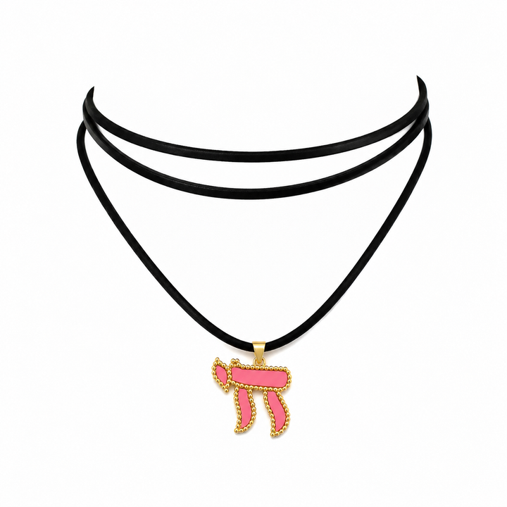 BEADED CHAI CORD CHOKER
