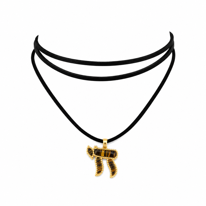 BEADED CHAI CORD CHOKER