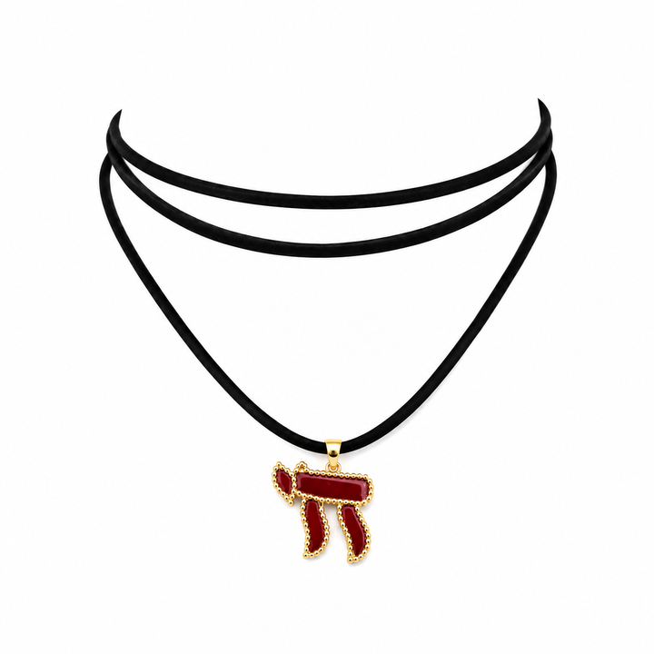 BEADED CHAI CORD CHOKER
