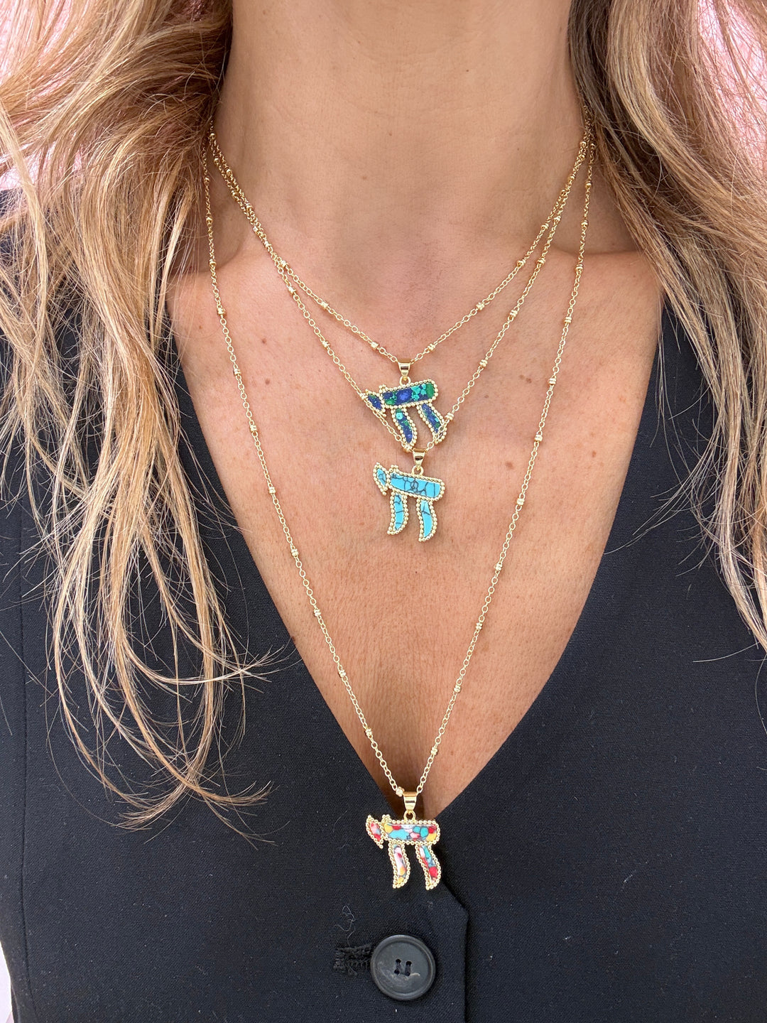 BEADED CHAI NECKLACE