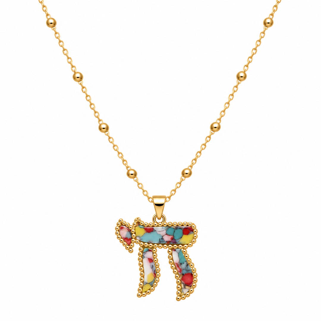BEADED CHAI NECKLACE