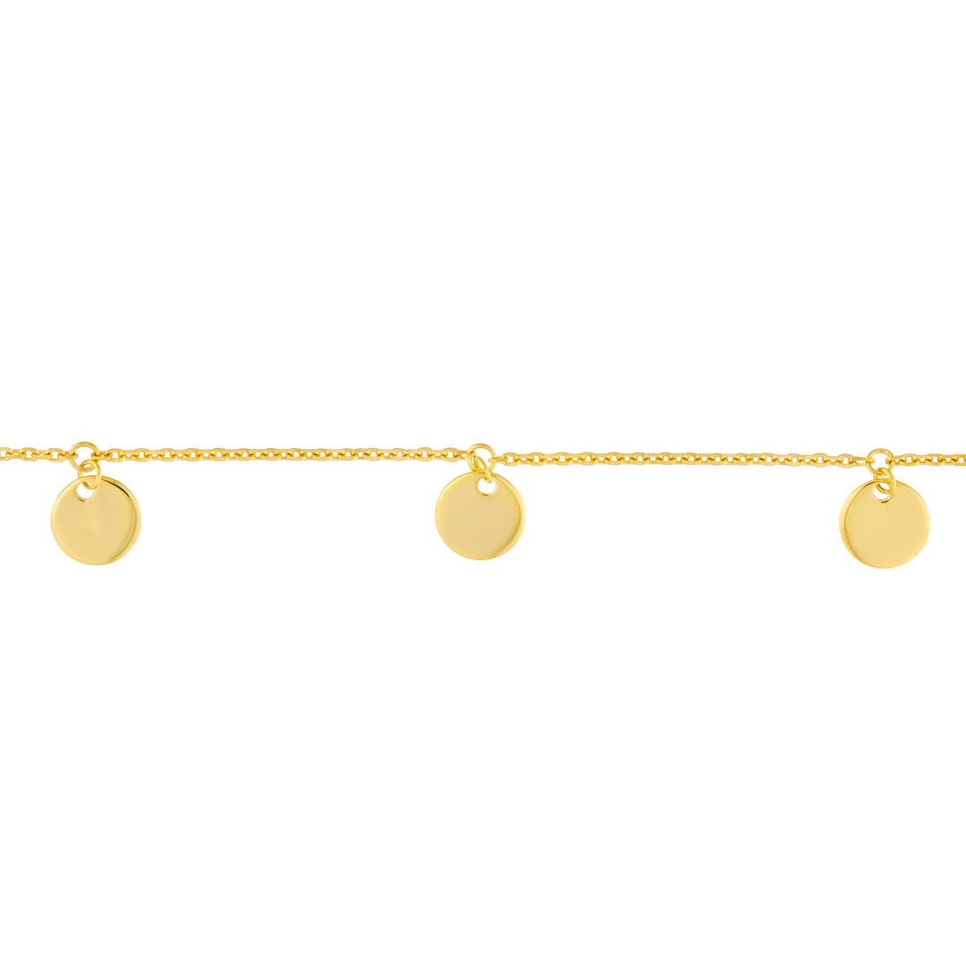 14K MULTI DISC CHOKER NECKLACE