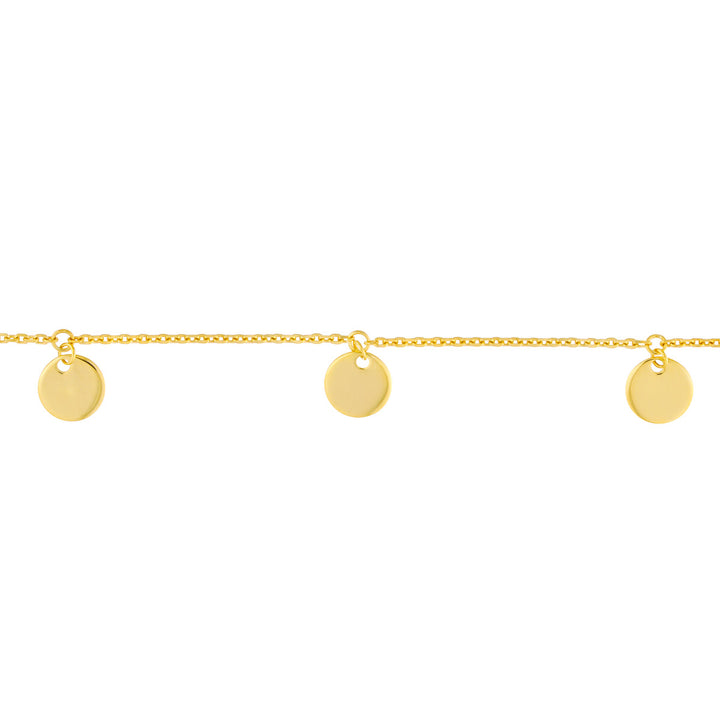 14K MULTI DISC CHOKER NECKLACE