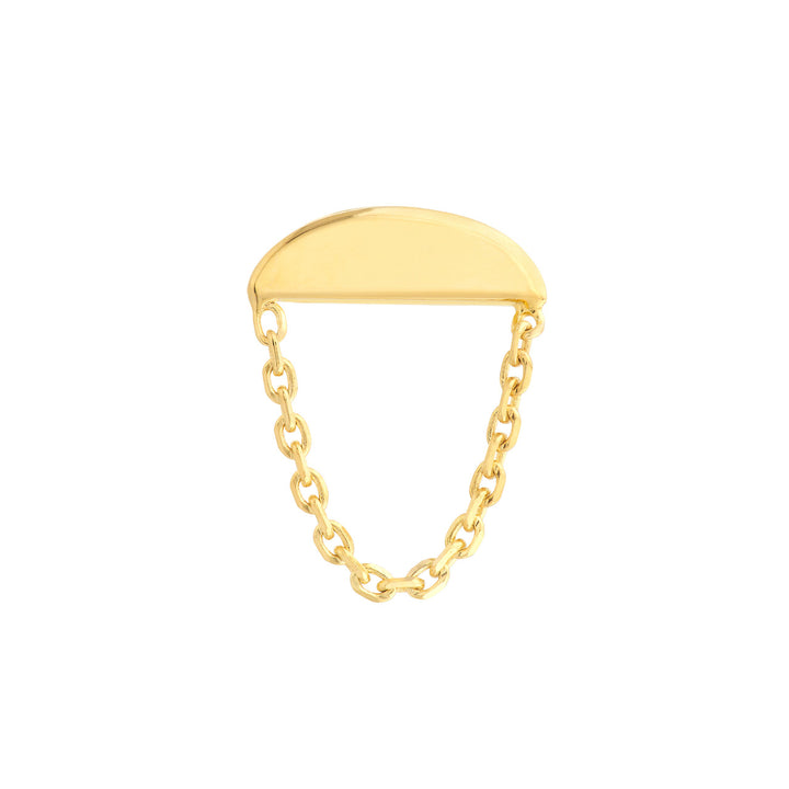 14K GOLD WEDGE CHAIN EARRINGS
