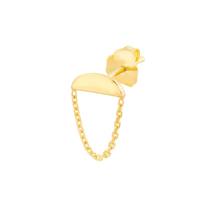 14K GOLD WEDGE CHAIN EARRINGS