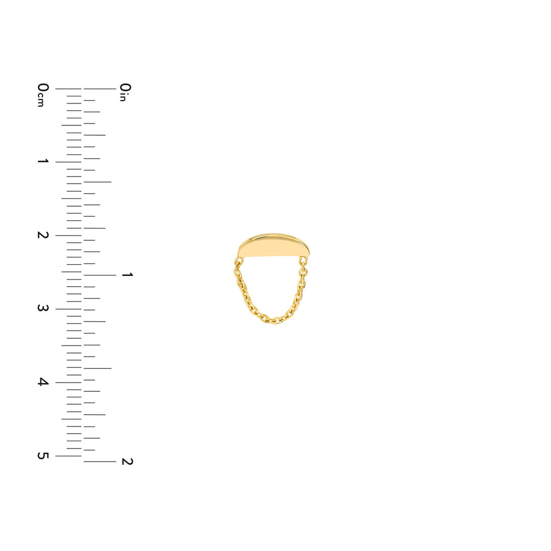 14K GOLD WEDGE CHAIN EARRINGS