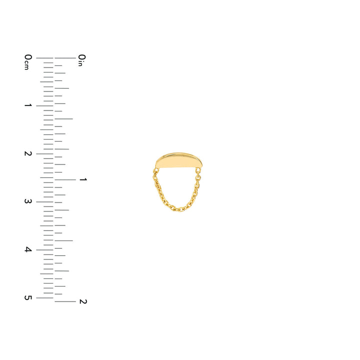 14K GOLD WEDGE CHAIN EARRINGS