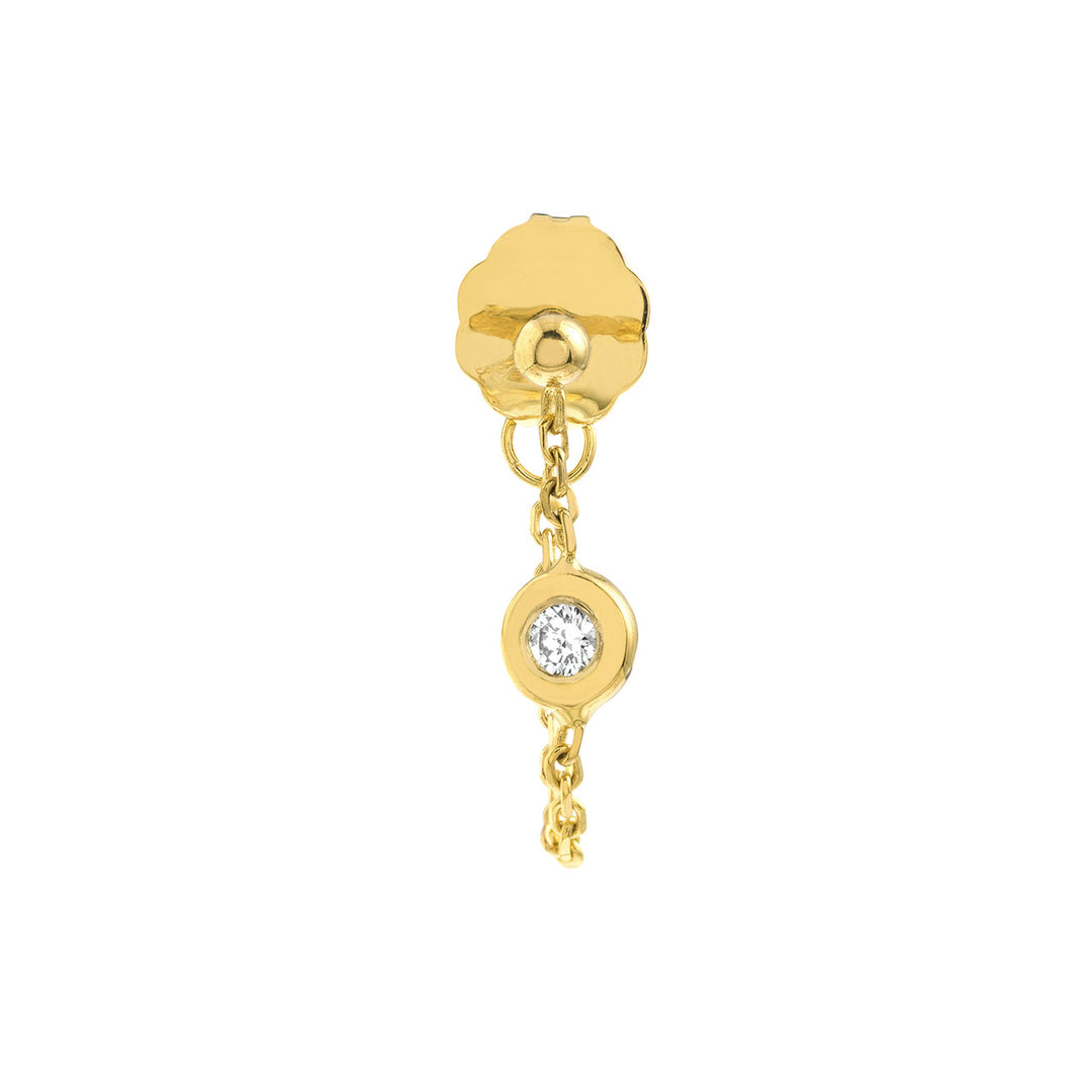 14K DIAMOND FRONT TO BACK CHAIN EARRINGS