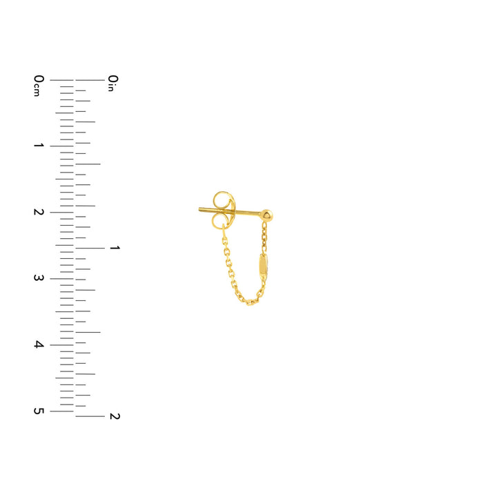 14K DIAMOND FRONT TO BACK CHAIN EARRINGS