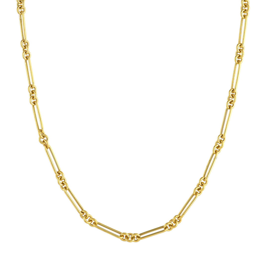 14k combo link necklace