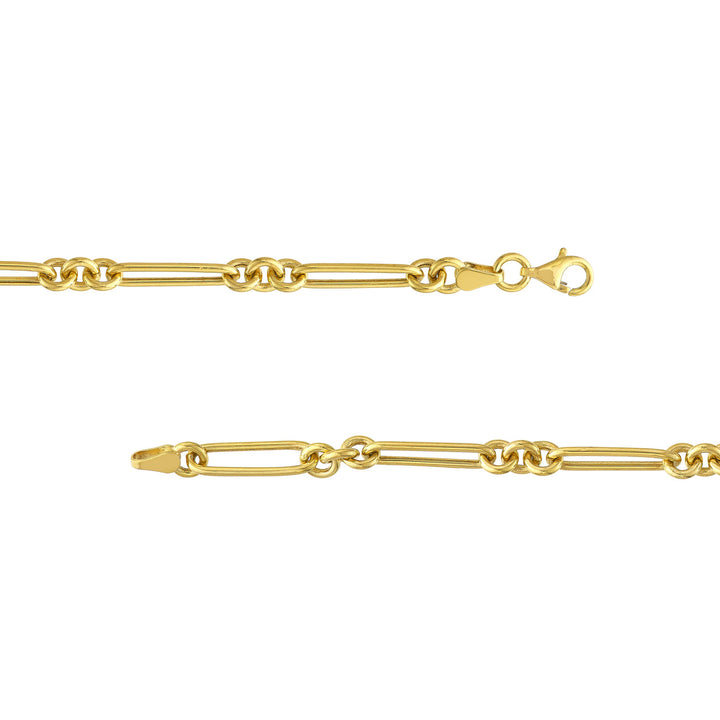 14K COMBO LINK NECKLACE 3+1