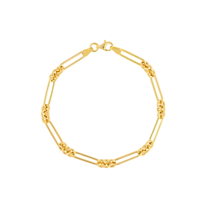 14K COMBO LINK NECKLACE 3+1