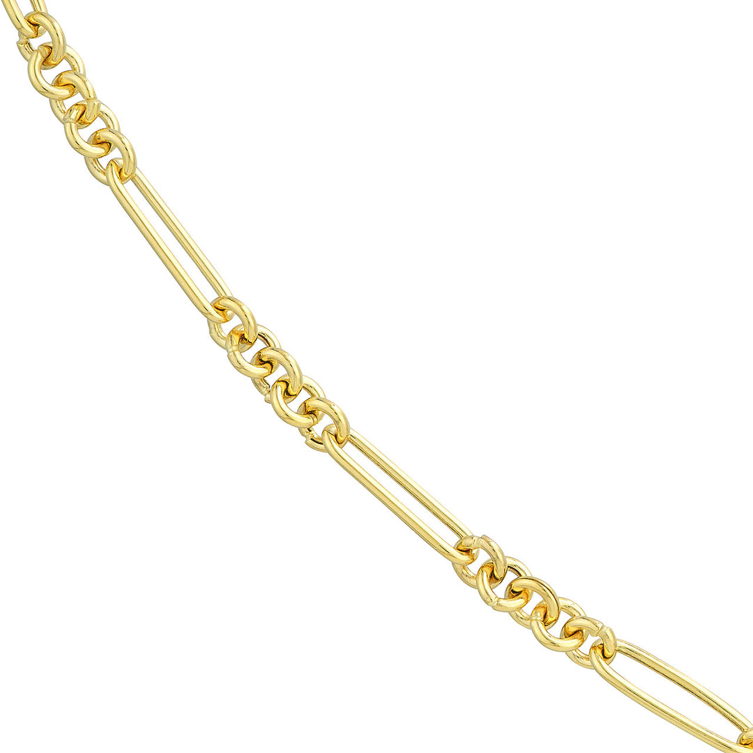 14K COMBO LINK NECKLACE 5+1
