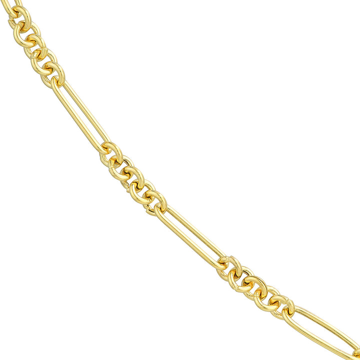 14K COMBO LINK NECKLACE 5+1