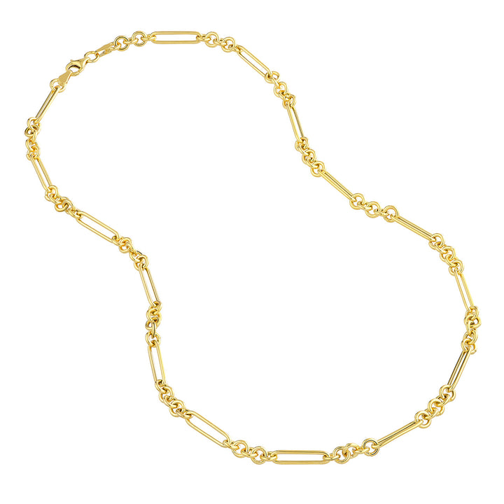 14K COMBO LINK NECKLACE 5+1
