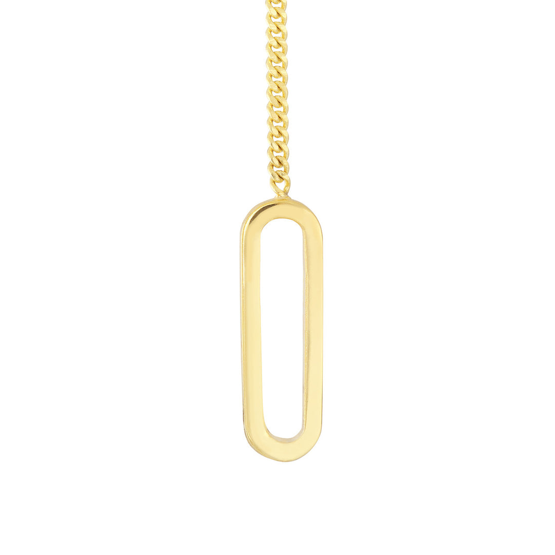 14K PAPERCLIP FRONT TO BACK EARRINGS