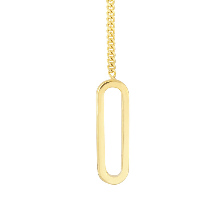 14K PAPERCLIP FRONT TO BACK EARRINGS