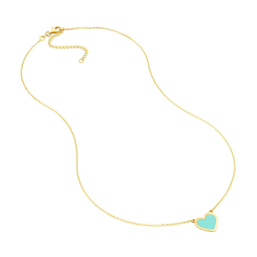 enamel blue heart