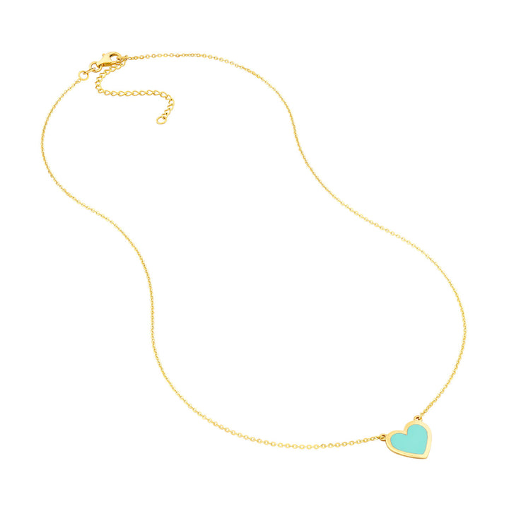 enamel blue heart