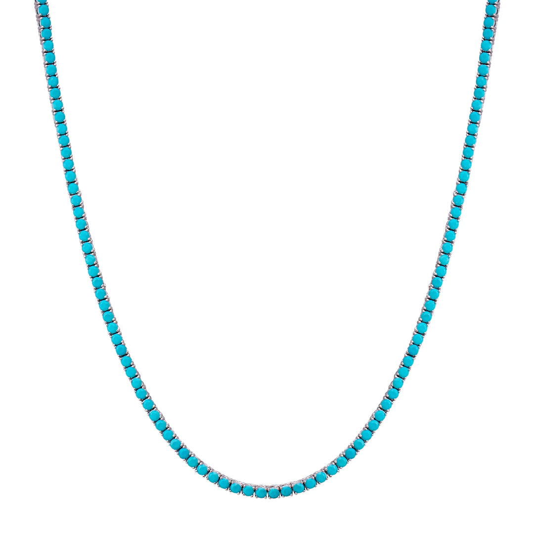 TURQUOISE TENNIS NECKLACE