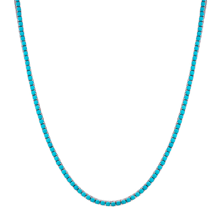 TURQUOISE TENNIS NECKLACE