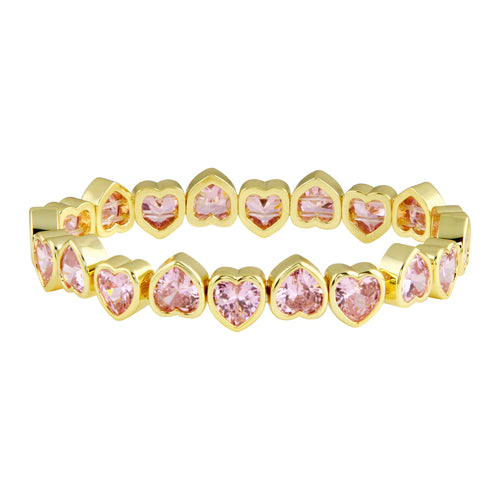 bezel heart stretch bracelet