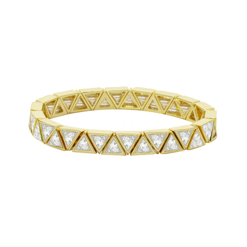 all cz triangle stretch bracelet