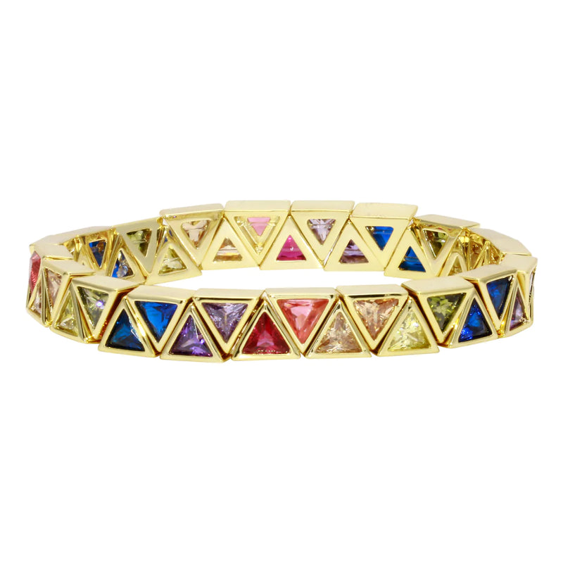 rainbow triangle stretch bracelet