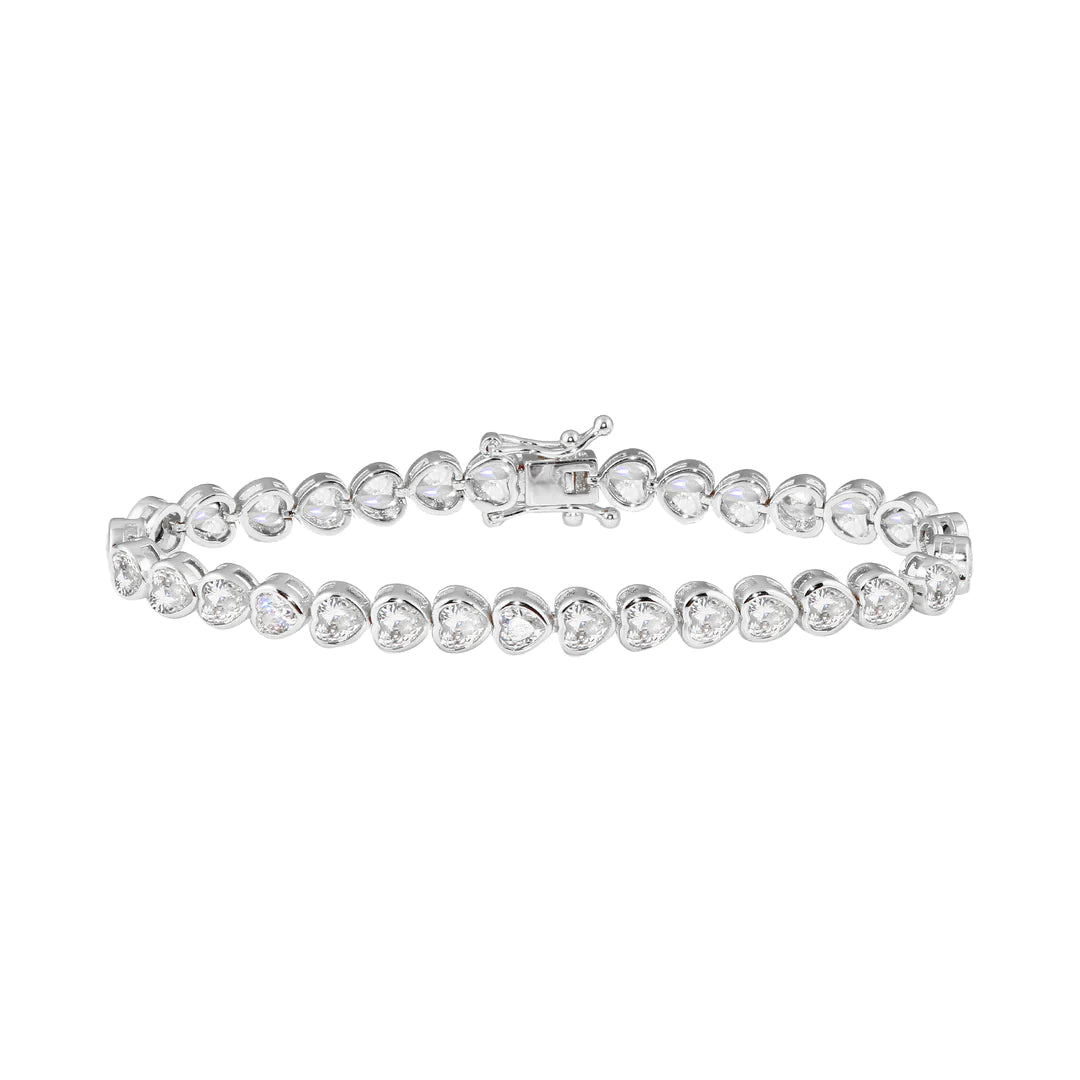 TURQUOISE HEART TENNIS BRACELET