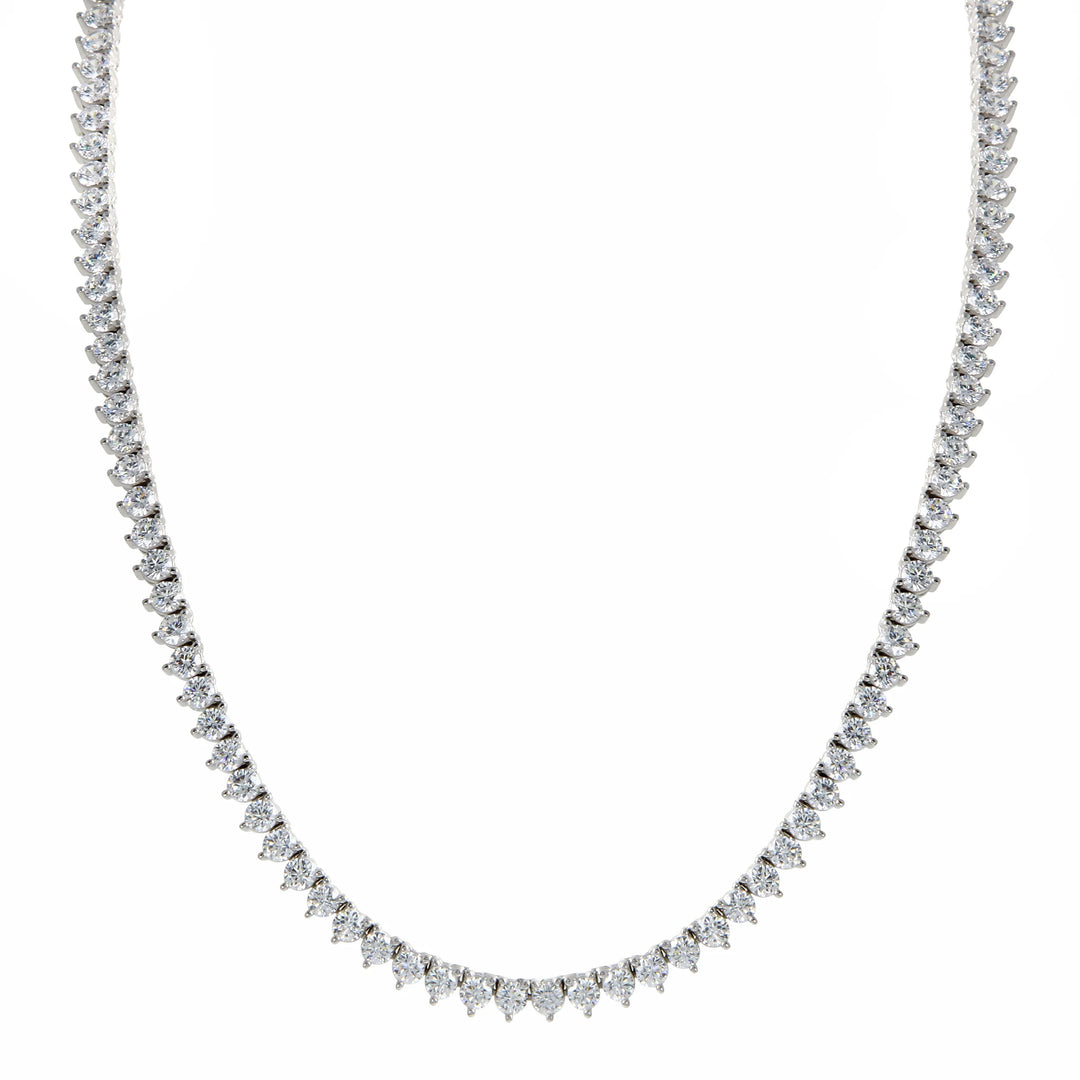 3 PRONG TENNIS NECKLACE