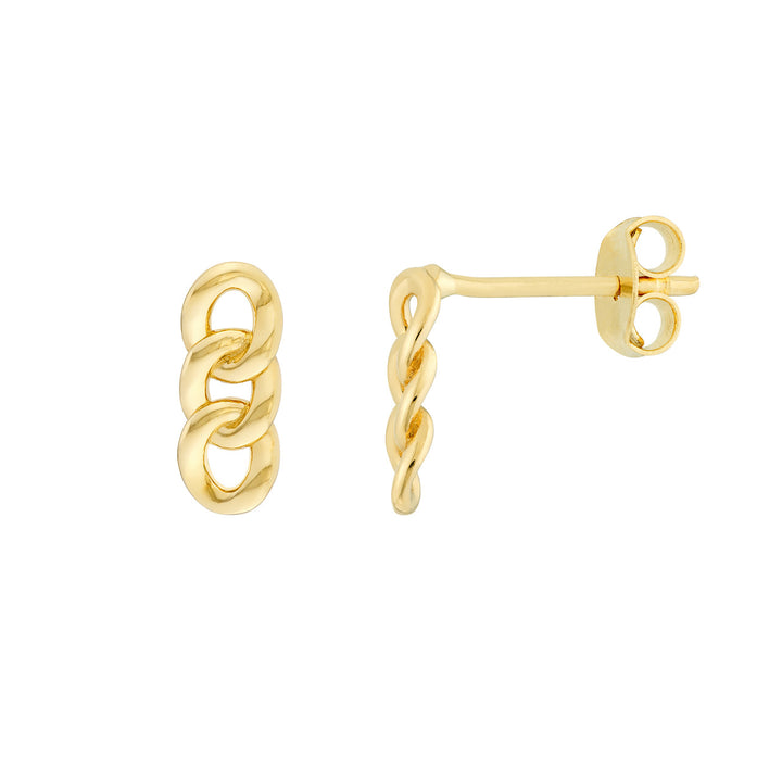 14K CUBAN LINK EARRINGS