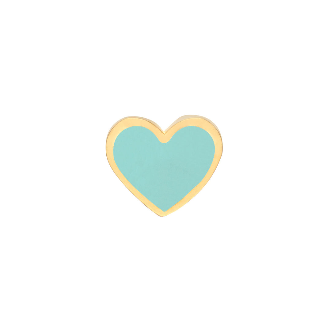 14K MINI TURQUOISE HEART STUDS
