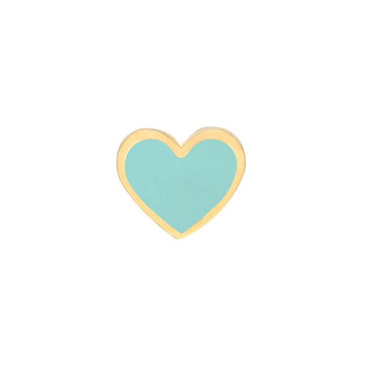 14K MINI TURQUOISE HEART STUDS