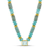 AQUA MARINE BLUE STONE NECKLACE