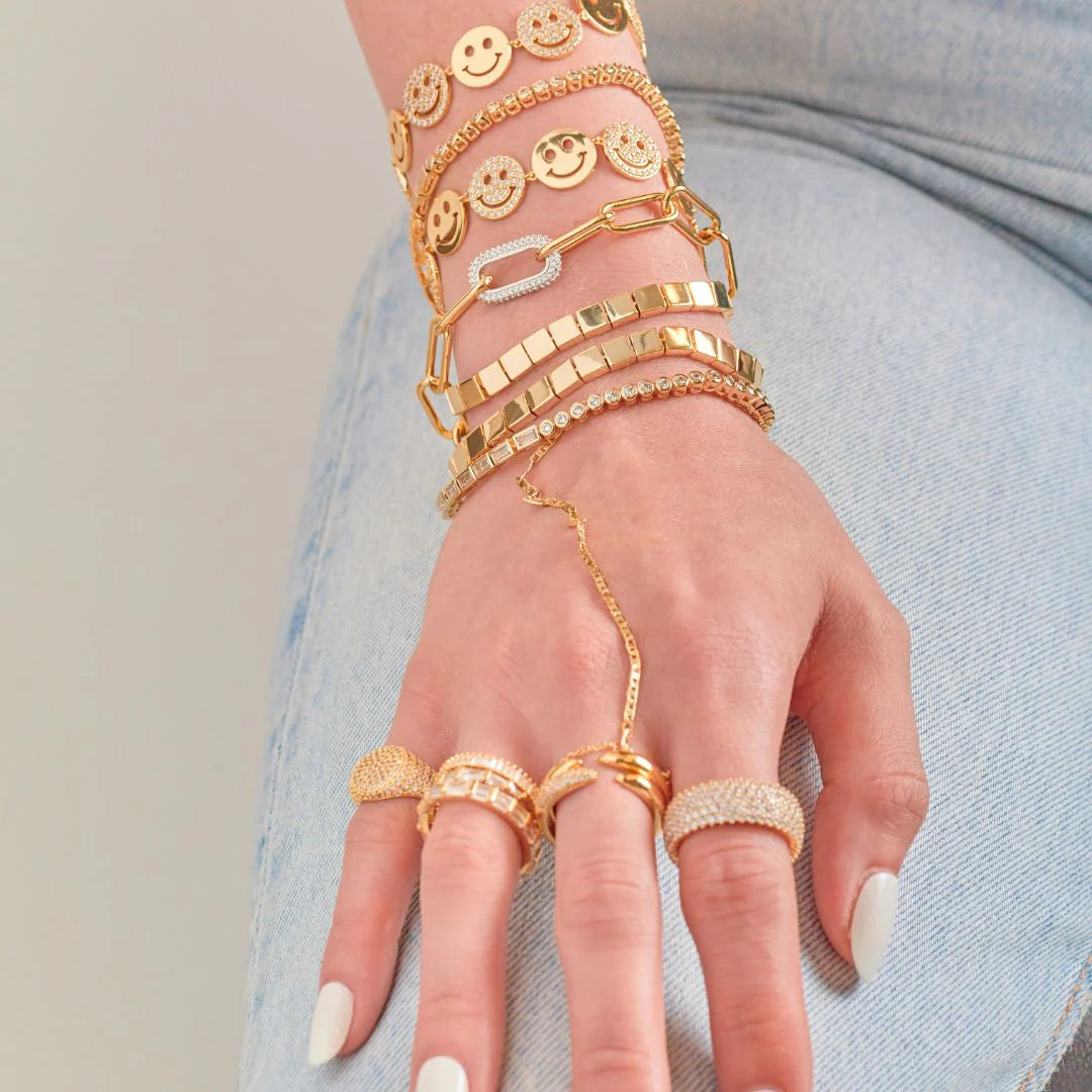 diamond smiley faces bracelet