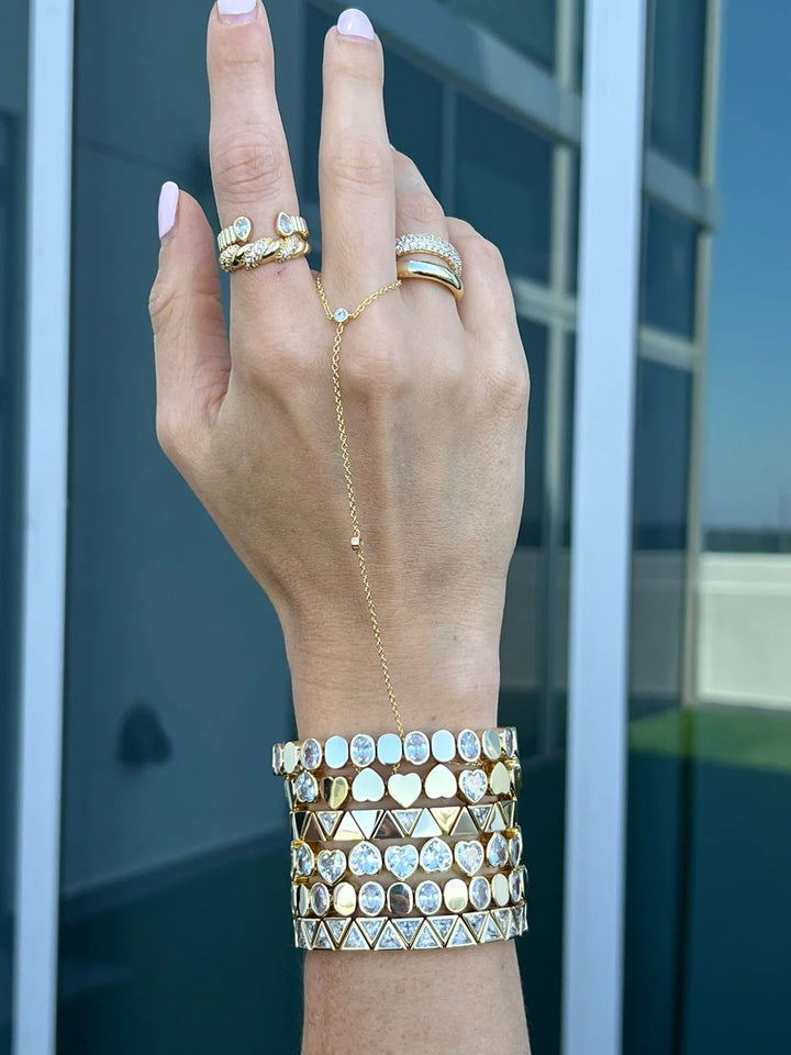 CZ TRIANGLE STRETCH BRACELET
