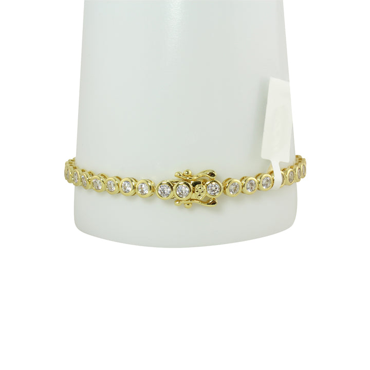 BEZEL SET TENNIS BRACELET