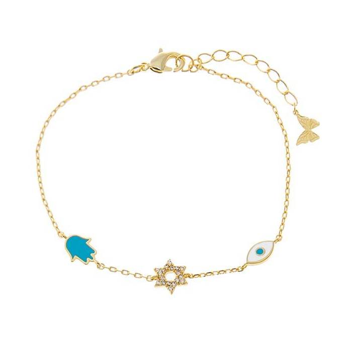 TURQUOISE STAR HAMSA EYE BRACELET