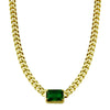 EMERALD CUT CUBAN LINK NECKLACE