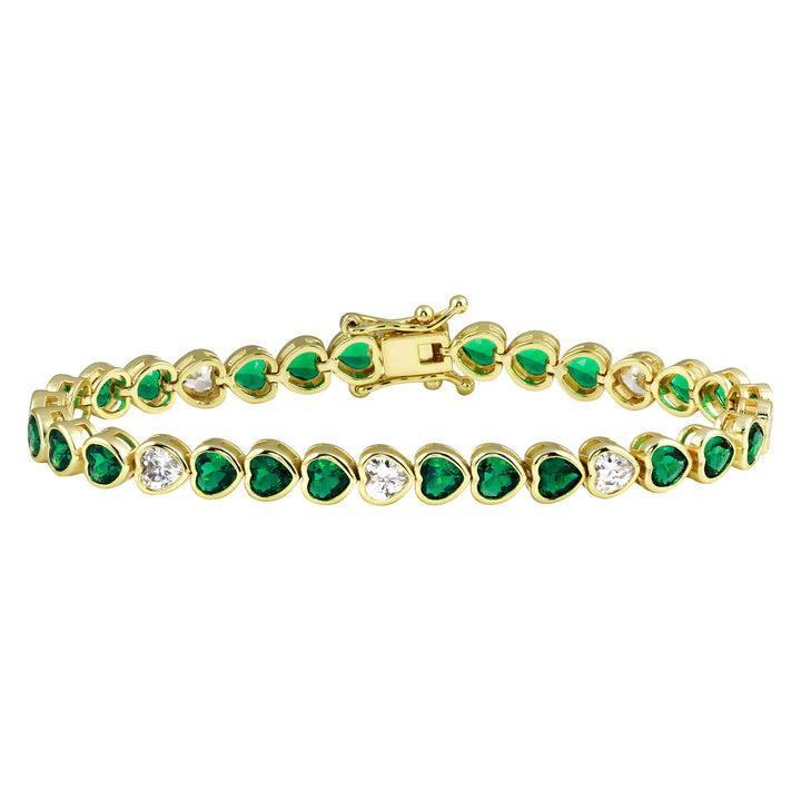 TURQUOISE HEART TENNIS BRACELET