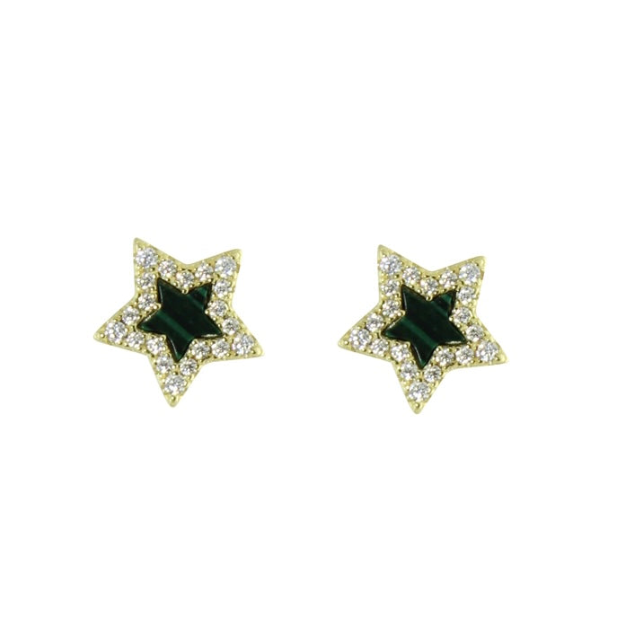 ENAMEL STAR STUD EARRINGS