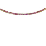 Gorgeous color baguette tennis necklace