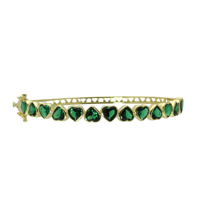 BEZEL HEART BANGLE